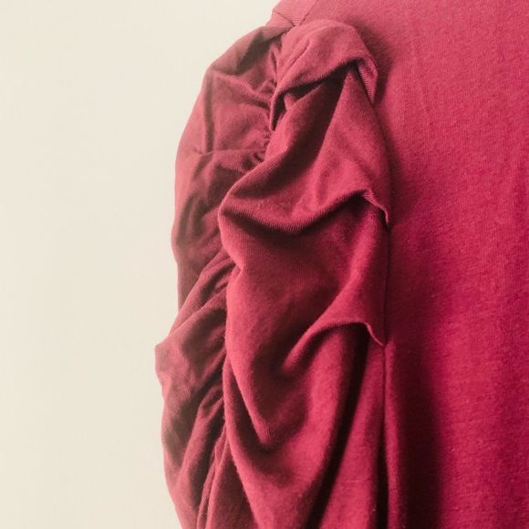 Laundry by Shelli Segal Turtleneck Ruched Puff Long Sleeve Top Women Size M - Picture 5 of 8